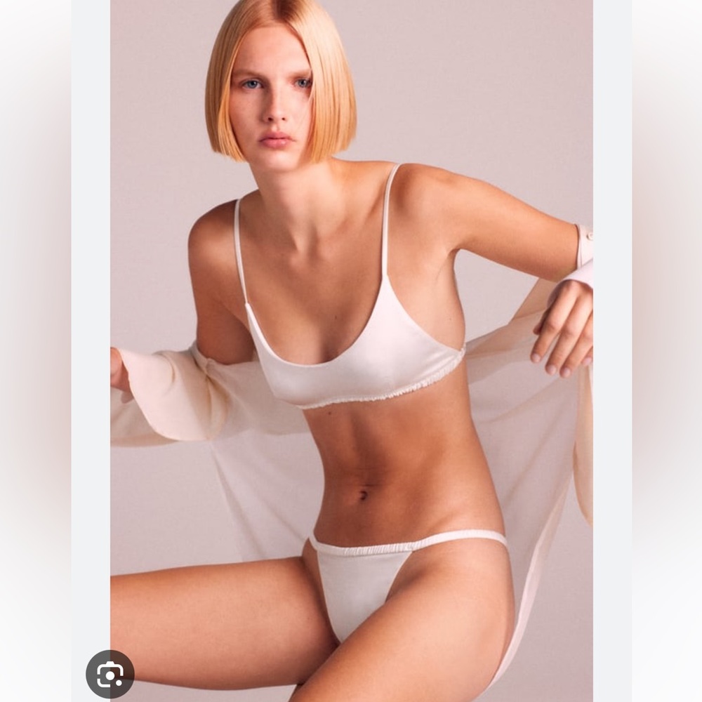 Zara silk panties and bra set